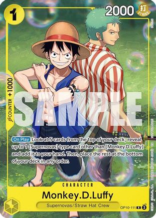 Monkey.D.Luffy (Ensemble de départ pour apprendre ensemble - Événement de lancement) (OP10-111) - Rare