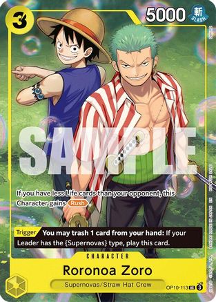 Roronoa Zoro (Learn Together Deck Set - Set Sail Event) (OP10-113)  -  Uncommon