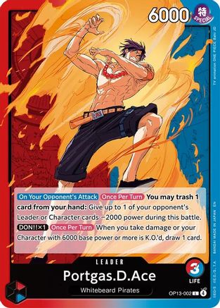 Portgas.D.Ace (002) (OP13-002)  -  Leader