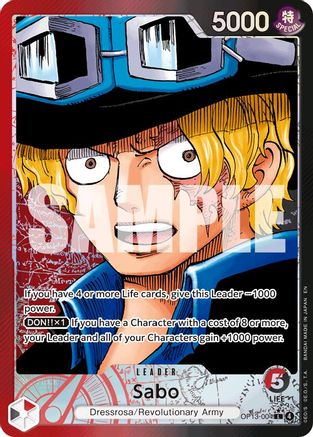 Sabo (004) (Alternate Art) (OP13-004)  -  Leader