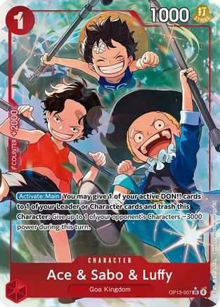 Ace & Sabo & Luffy (Alternate Art) (OP13-007)  -  Super Rare