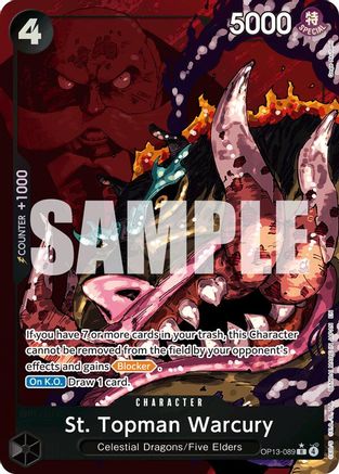 St. Topman Warcury (Alternate Art) (OP13-089)  -  Rare