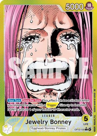 Jewelry Bonney (100) (Illustration alternative) (OP13-100) - Leader