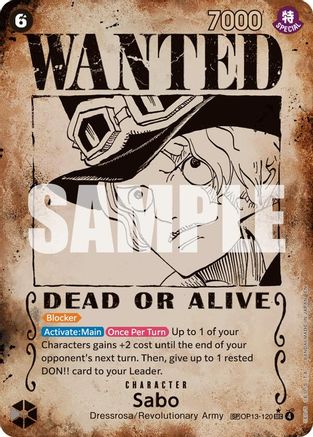 Sabo (120) (Avis de recherche) (OP13-120) - Secret Rare