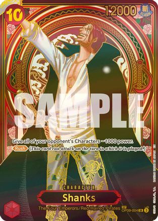 Shanks - OP09-004 (SP) (Gold) (OP09-004)  -  Super Rare