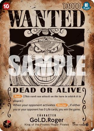 Gol.D.Roger - OP09-118 (SP) (Wanted Poster) (OP09-118)  -  Secret Rare