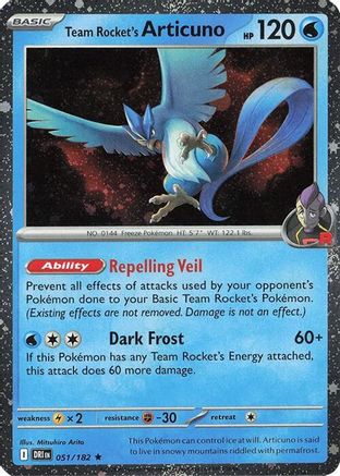 Team Rocket's Articuno - 051/182 (Cosmos Holo)  - Promo - Holofoil