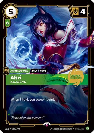 Ahri - Séduisante (Exclusivité de lancement) (066/298) - Cartes promotionnelles Liés à la Faille