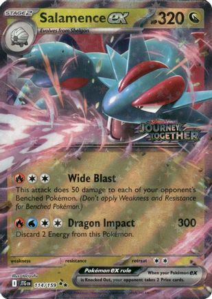 Drattak ex - 114/159 (Estampillé "Journey Together") - Double Rare - Holofoil