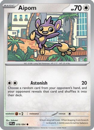 Aipom - 078 - Common - Reverse Holofoil