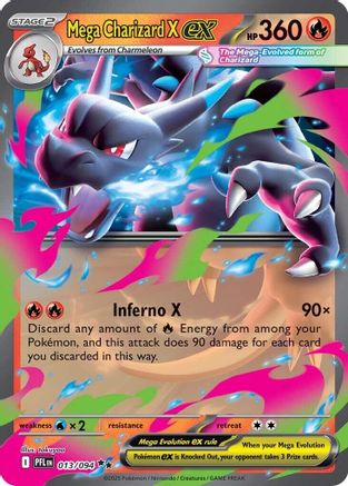 Mega Dracaufeu X ex - 013/094 - Double Rare - Holofoil