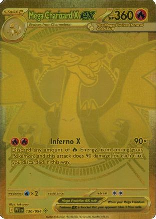 Méga Dracaufeu-EX X - 130/094 - Ultra Rare Méga - Holofoil