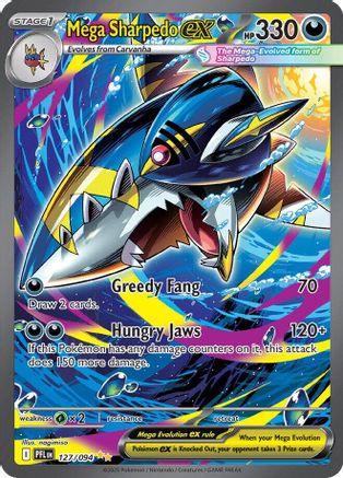 Mega Sharpedo ex - 127/094 - Illustration spéciale rare - Holofoil