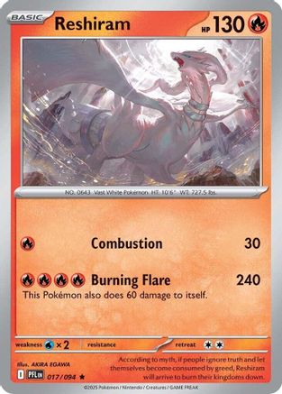 Reshiram - 017 - Rare - Holofoil inversé