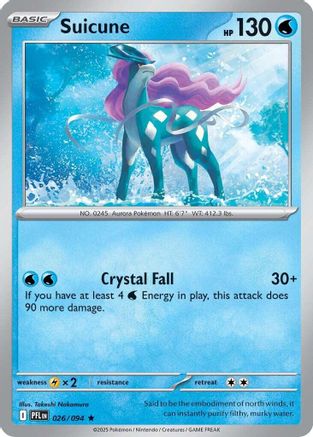Suicune - 026 - Rare - Holofoil inversé