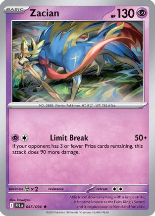 Zacian - 045/094 - Rare - Holofoil inversé