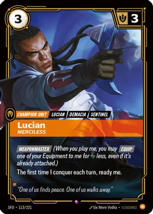 Lucian - Sans pitié (113/221) - Fleuret forgé par les esprits