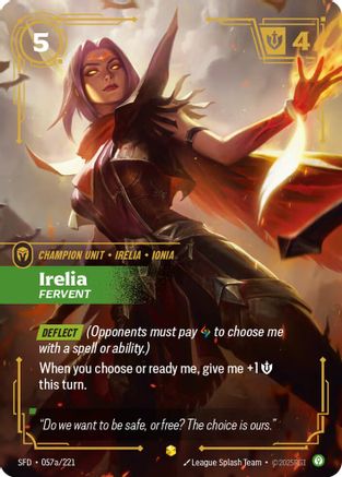 Irelia - Fervent (Illustration alternative) (057a/221) - Feuille Espritforgé