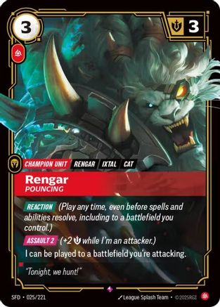 Rengar - Bondissant (025/221) - Fleuret forgé par les esprits