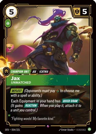 Jax - Inégalé (054/221) - Feuille Forgée par l'Esprit