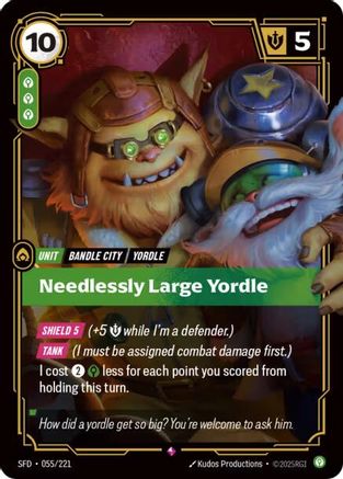 Yordle excessivement grand (055/221) - Feuille forgée par les esprits