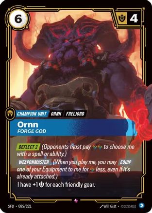 Ornn - Dieu de la forge (085/221) - Ornn forgé par les esprits