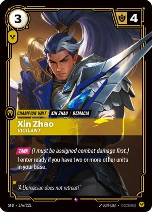 Xin Zhao - Vigilant (176/221) - Spiritforged Foil