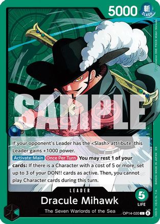 Dracule Mihawk (OP14-020) - Chef de file