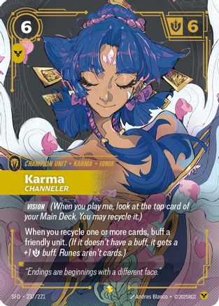 Karma - Canalisatrice (Surnombre) (237/221) - Feuille forgée d'esprit
