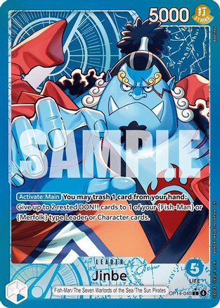 Jinbe - OP14-040 (Alternate Art) (OP14-040)  -  Leader