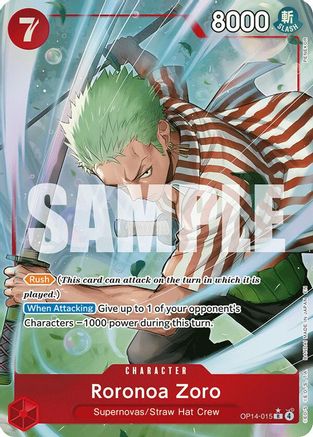 Roronoa Zoro - OP14-015 (Illustration alternative) (OP14-015) - Rare