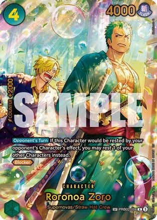 Roronoa Zoro - PRB02-006 (SP) (Alternate Art) (PRB02-006)  -  Rare