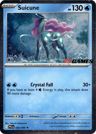 Suicune (Exclusivité EB Games) - 026 - Rare - Holofoil