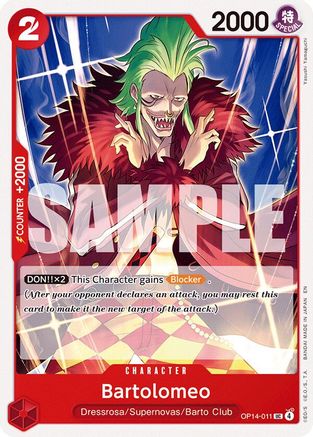 Bartolomeo (OP14-011) - Peu fréquent