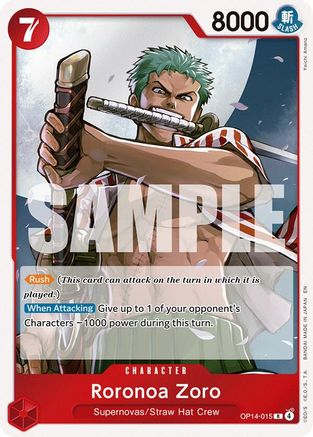Roronoa Zoro - OP14-015 (OP14-015)  -  Rare