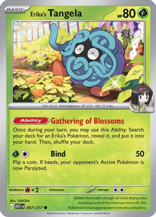 Erika's Tangela - 007/217  - Common - Reverse Holofoil