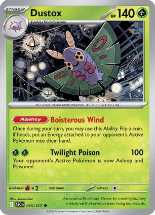 Dustox - 015/217 - Peu fréquente - Carte brillante inversée