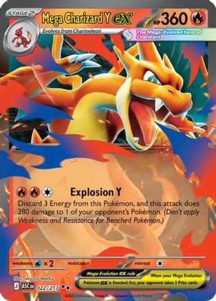 Méga Dracaufeu Y ex - 022/217 - Double Rare - Holofoil