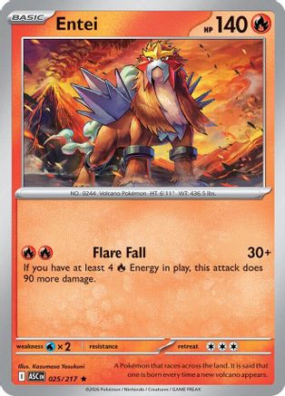 Entei - 025 - Rare - Holographique