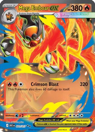 Mega Emboar ex - 031/217 - Double Rare - Holofoil