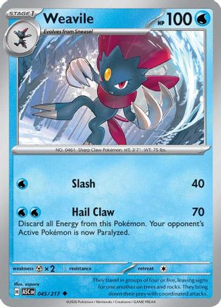 Weavile - 045/217  - Uncommon - Normal