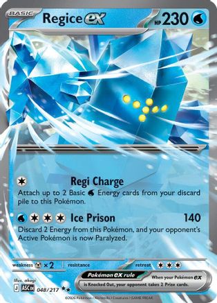 Regice ex - 048 - Double Rare - Holofoil