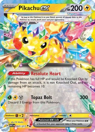 Pikachu ex - 057/217  - Double Rare - Holofoil