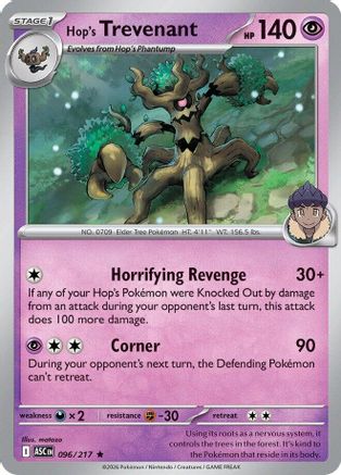 Hop's Trevenant - 096/217  - Rare - Holofoil