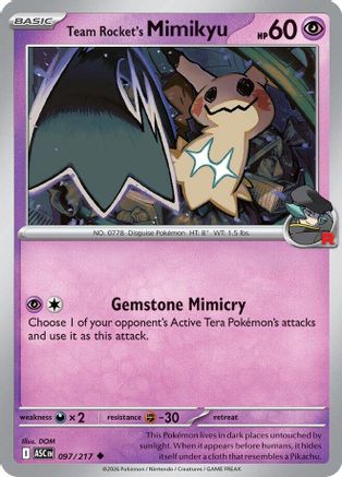 Mimiqui du Courroux de la Team Rocket - 097/217 - Peu commune - Normale