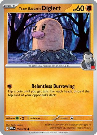 Taupiqueur de la Team Rocket - 100 - Courant - Holo Inversée