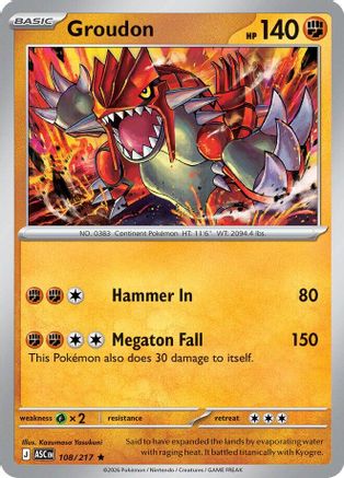 Groudon - 108 - Rare - Holofoil