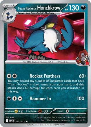 Corboss du Team Rocket - 127 - Rare - Holofoil inversé