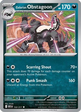 Gueriaigle de Galar - 132/217 - Peu Commune - Holofoil Inversée
