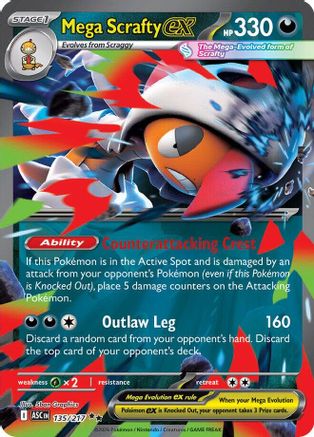 Mega Scrafty ex - 135/217 - Double Rare - Holographique